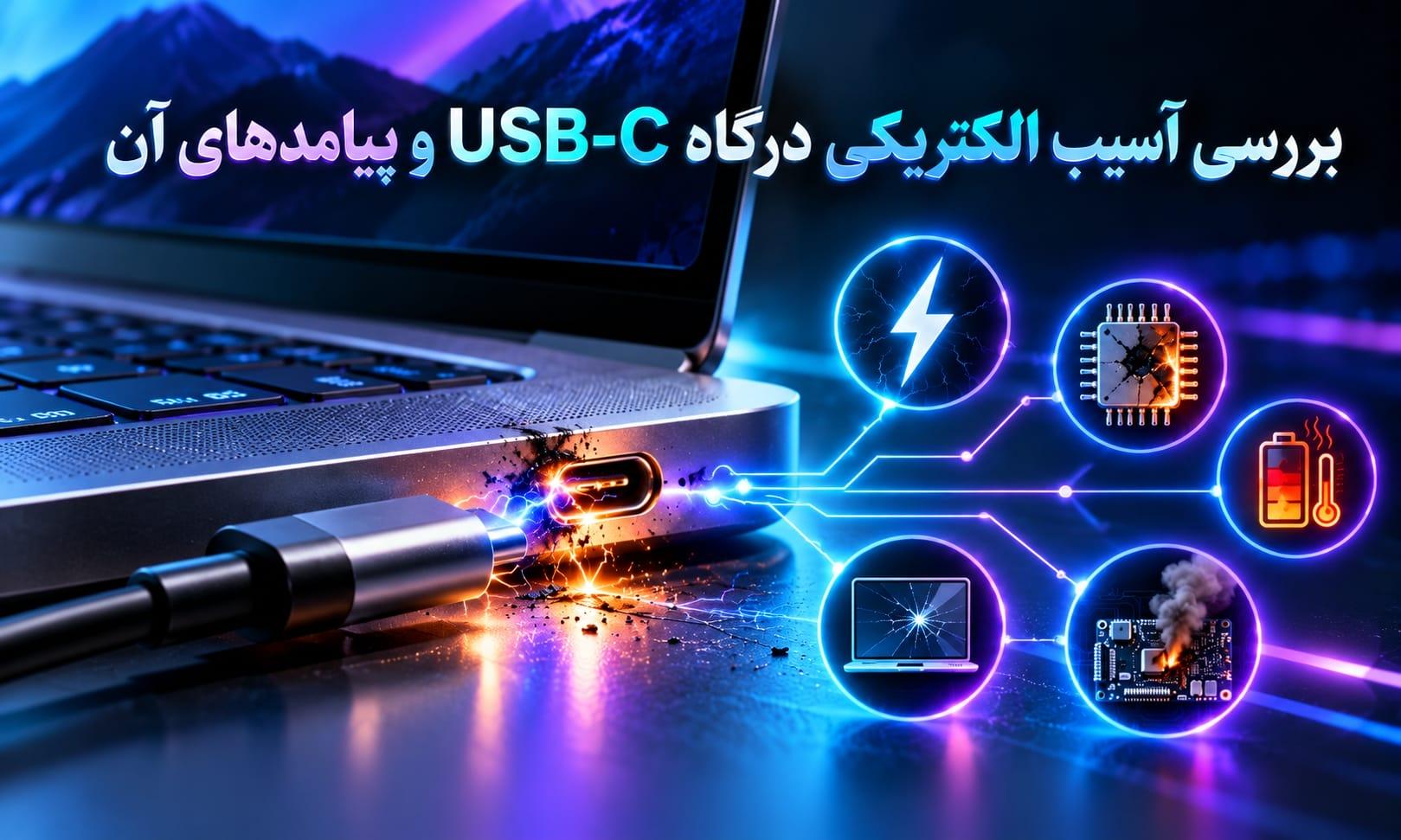 آسیب درگاه USB-C به مادربرد و پردازنده لپ تاپ